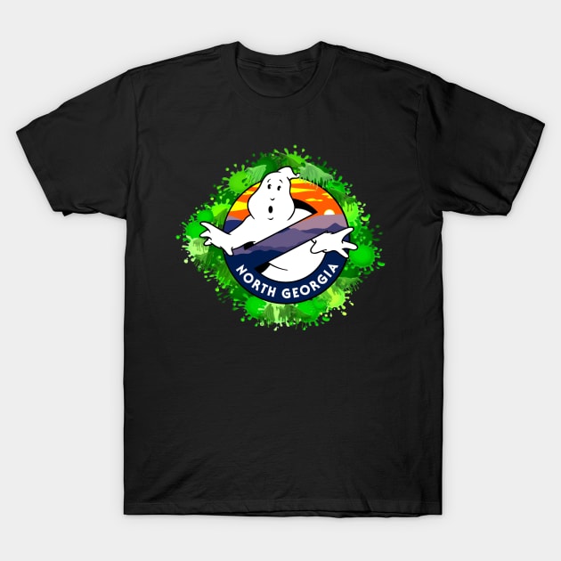 North Georgia Ghostbusters Slime background logo T-Shirt by NGGB